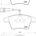 Jeu de 4 plaquettes de frein BREMBO P 85 149
