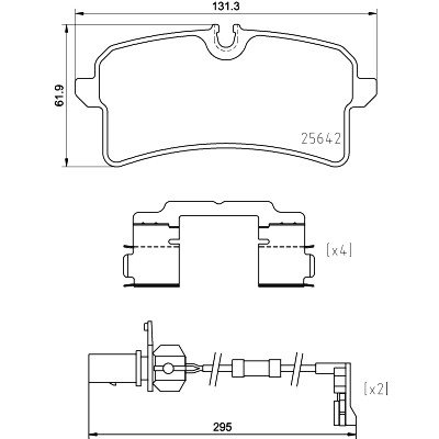 Jeu de 4 plaquettes de frein BREMBO P 85 151