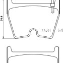 Jeu de 8 plaquettes de frein BREMBO P 85 152