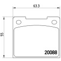 Jeu de 4 plaquettes de frein BREMBO P 86 001