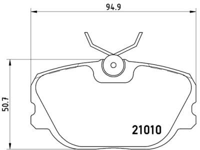 Jeu de 4 plaquettes de frein BREMBO P 86 011