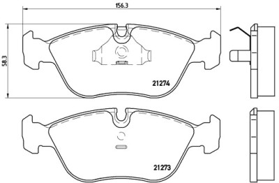 Jeu de 4 plaquettes de frein BREMBO P 86 013