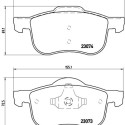 Jeu de 4 plaquettes de frein BREMBO P 86 016