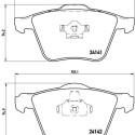 Jeu de 4 plaquettes de frein BREMBO P 86 018