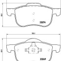 Jeu de 4 plaquettes de frein BREMBO P 86 020