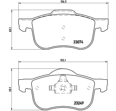 Jeu de 4 plaquettes de frein BREMBO P 86 020