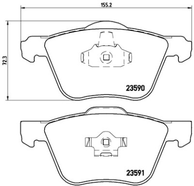 Jeu de 4 plaquettes de frein BREMBO P 86 022