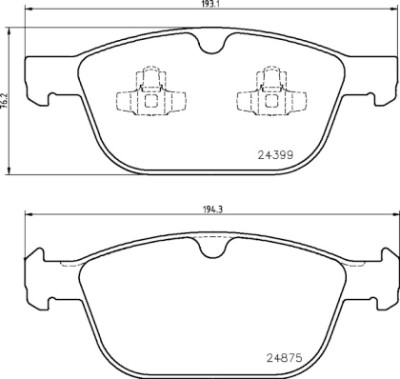 Jeu de 4 plaquettes de frein BREMBO P 86 023