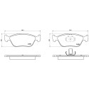 Jeu de 4 plaquettes de frein BREMBO P 86 024