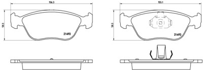 Jeu de 4 plaquettes de frein BREMBO P 86 024