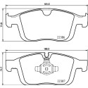 Jeu de 4 plaquettes de frein BREMBO P 86 026