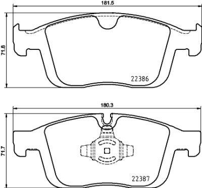 Jeu de 4 plaquettes de frein BREMBO P 86 026