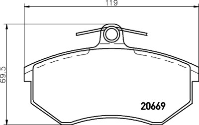 Jeu de 4 plaquettes de frein BREMBO P 99 026