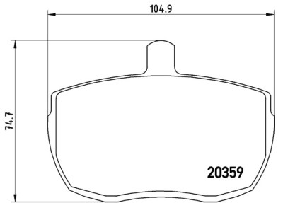 Jeu de 4 plaquettes de frein BREMBO P A6 001