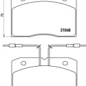 Jeu de 4 plaquettes de frein BREMBO P A6 003