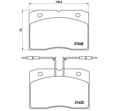 Jeu de 4 plaquettes de frein BREMBO P A6 003