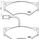 Jeu de 4 plaquettes de frein BREMBO P A6 007