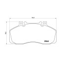 Jeu de 4 plaquettes de frein BREMBO P A6 008