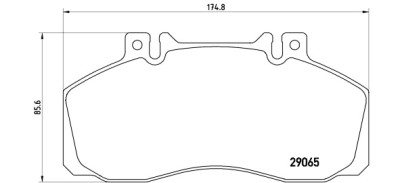Jeu de 4 plaquettes de frein BREMBO P A6 008