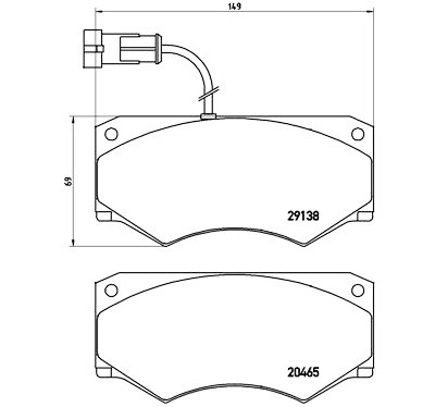 Jeu de 4 plaquettes de frein BREMBO P A6 016