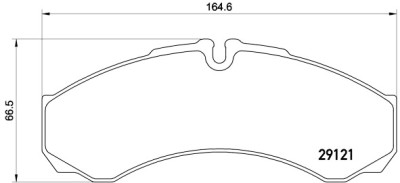 Jeu de 4 plaquettes de frein BREMBO P A6 017