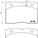 Jeu de 4 plaquettes de frein BREMBO P A6 020