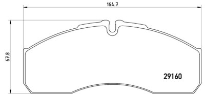 Jeu de 4 plaquettes de frein BREMBO P A6 022