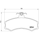 Jeu de 4 plaquettes de frein BREMBO P A6 024