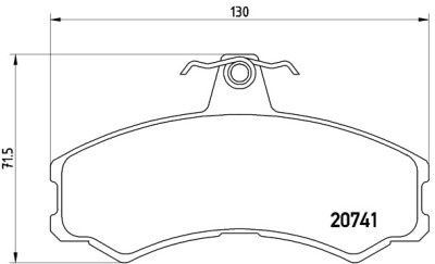 Jeu de 4 plaquettes de frein BREMBO P A6 024