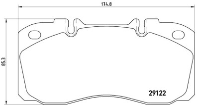 Jeu de 4 plaquettes de frein BREMBO P A6 025