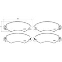 Jeu de 4 plaquettes de frein BREMBO P B1 002