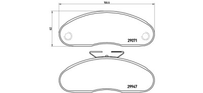 Jeu de 4 plaquettes de frein BREMBO P B7 001