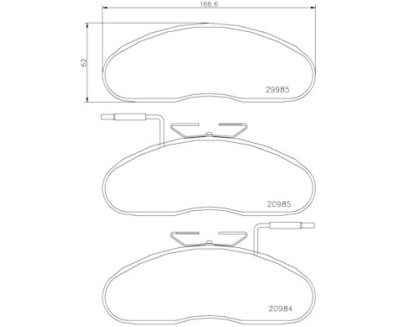 Jeu de 4 plaquettes de frein BREMBO P B7 002