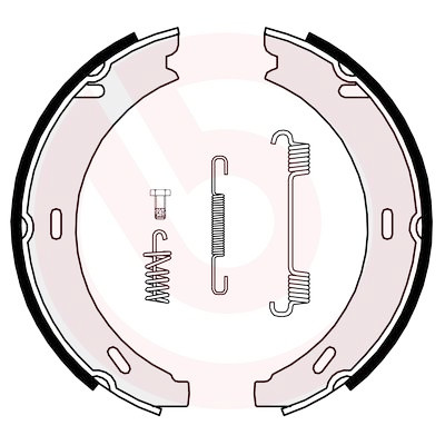 Jeu de mâchoires de frein, frein de stationnement BREMBO S 50 502