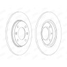Jeu de 2 disques de frein JURID 561555JC