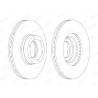 Jeu de 2 disques de frein JURID 562105JC