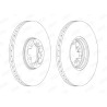 Jeu de 2 disques de frein JURID 562140JC