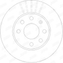 Jeu de 2 disques de frein JURID 562290JC