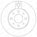 Jeu de 2 disques de frein JURID 562296JC