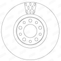 Jeu de 2 disques de frein JURID 562299JC