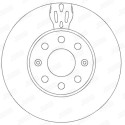 Jeu de 2 disques de frein JURID 562304JC