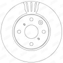 Jeu de 2 disques de frein JURID 562311JC