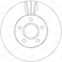 Jeu de 2 disques de frein JURID 562364JC