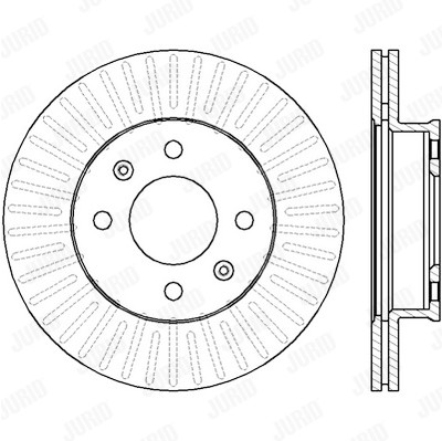 Jeu de 2 disques de frein JURID 562425JC