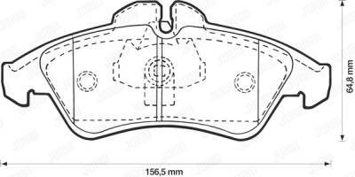 Jeu de 4 plaquettes de frein JURID 571844J