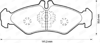 Jeu de 4 plaquettes de frein JURID 571846J
