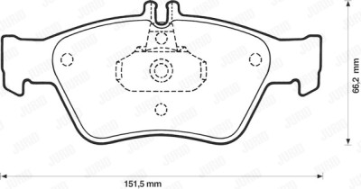 Jeu de 4 plaquettes de frein JURID 571877J