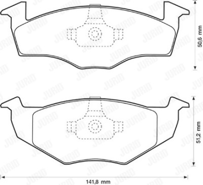 Jeu de 4 plaquettes de frein JURID 571915J