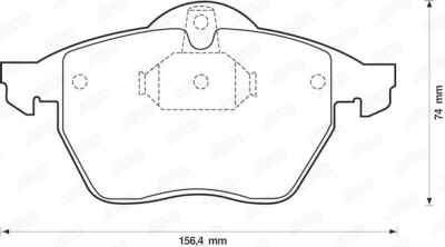 Jeu de 4 plaquettes de frein JURID 571920J