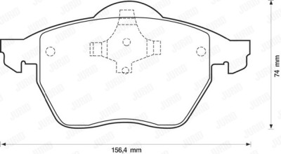 Jeu de 4 plaquettes de frein JURID 571921J